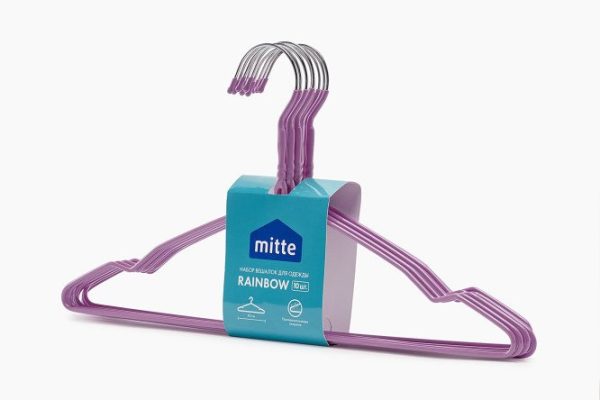 Набор вешалок для одежды MITTE Rainbow 10 шт.