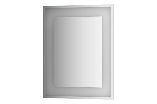 Зеркало настенное в багетной раме EVOFORM Ledside хром со встроенным LED-светильником, BY 2201 60х75 см