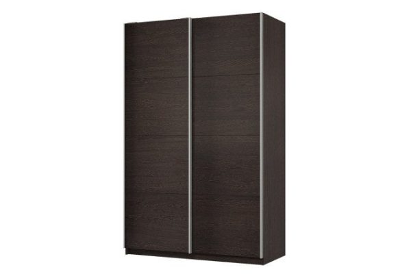 Шкаф-купе 2-дверный Практик 140х240х60 см, венге, профиль серебро