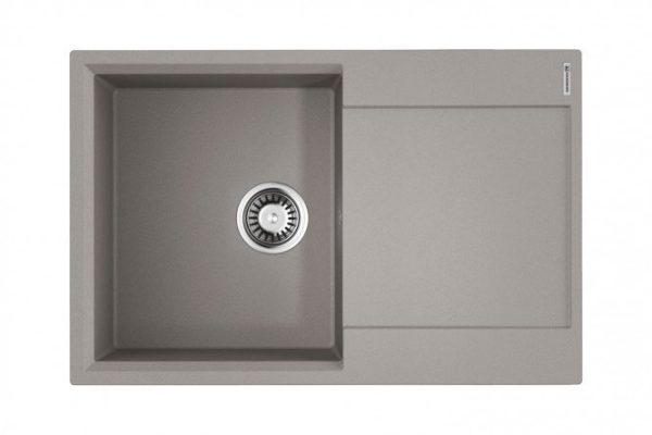Мойка врезная с крылом OMOIKIRI Daisen 78-GR 4993325, серый 78х51х19 см