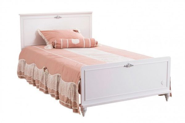 Детская кровать Romantica 120х200 см цвет белый