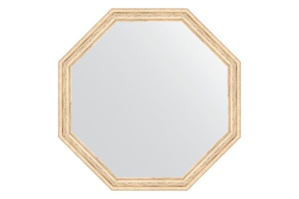 Зеркало настенное в багетной раме EVOFORM Octagon BY 3687, слоновая кость 69.8х69.8 см