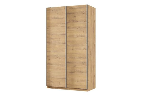 Шкаф-купе 2-дверный Практик 120х220х60 см, бунратти, профиль серебро