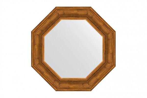 Зеркало настенное в багетной раме EVOFORM Octagon BY 7366, травленая бронза 64х64 см