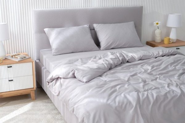 Комплект постельного белья MICASA Gris Сатин 145х220 см, 1,5 спальный