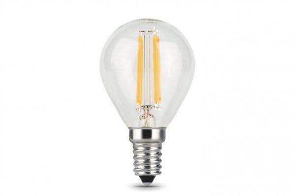 Лампа светодиодная Gauss Filament Шар 720lm 2700K 11W, E14, Тёплый