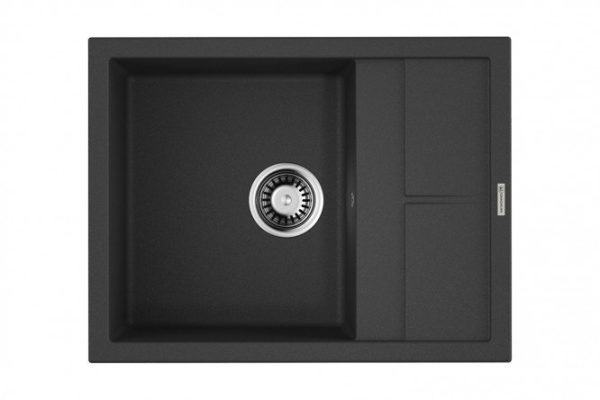 Мойка врезная с крылом OMOIKIRI Sumi 65-BL 4993670, чёрный 65х50х20 см