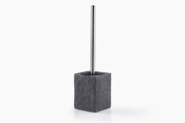 Ёршик для унитаза Stone Black 9.5х34.5х9.5 см, Полирезин