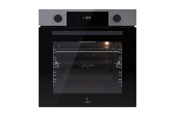 Электрический духовой шкаф LEX EDP 610 IX, чёрный, нержавеющая сталь 59.5х59.5х54.3 см