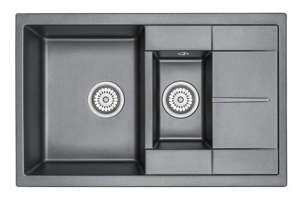 Мойка врезная с крылом GRANULA 7802 77.5х49.5х19.5 см