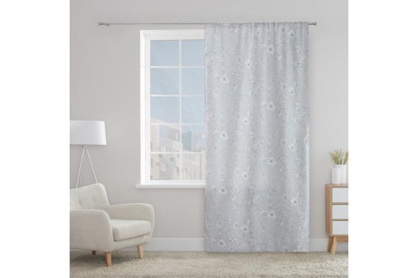 Штора ESTUDI BLANCO Noelia 145х260 см, 1 шт., цвет голубой, серый