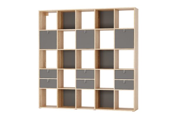 Стеллаж Bricks 25 секций с ящиками и дверками