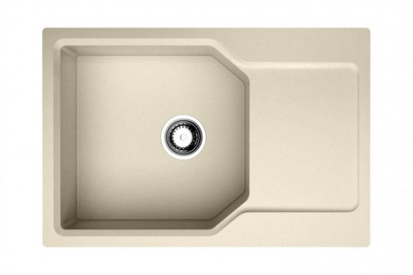 Мойка врезная с крылом OMOIKIRI Yonaka 78-LB-BE 4993335, ваниль 78х51х19 см