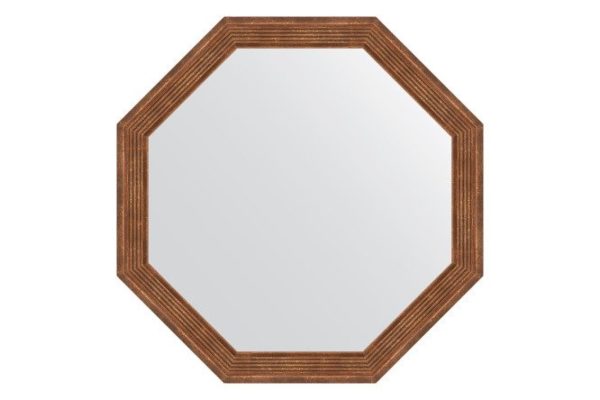 Зеркало настенное в багетной раме EVOFORM Octagon BY 3662, сухой тростник 59х59 см