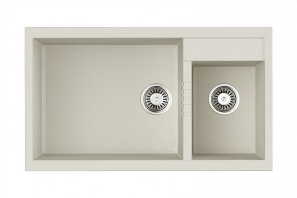 Мойка врезная OMOIKIRI Tedori 86-2-LB-WH 4993935, белый 86х50х22 см