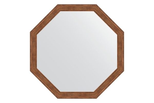 Зеркало настенное в багетной раме EVOFORM Octagon BY 3663, сухой тростник 69х69 см