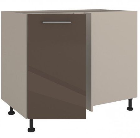 1737ab4d5970bbba4ed56f93c4c1adf3.jpg Фасад для шкафа напольного углового Амика цвет трюфель коричневый глянцевый