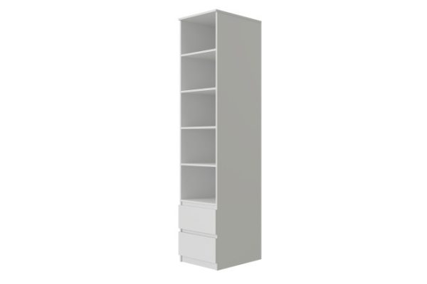 Шкаф для книг с 2 ящиками Сноули 45х210х58 см