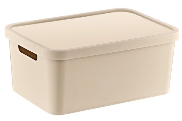 Контейнер с крышкой TRN-235 Latte 27.7x14x37 см, 12 л