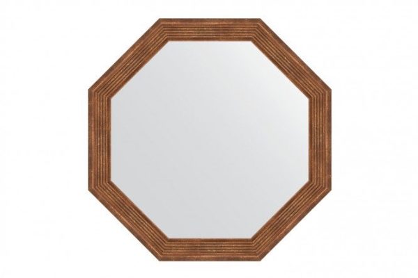 Зеркало настенное в багетной раме EVOFORM Octagon BY 3961, сухой тростник 54х54 см