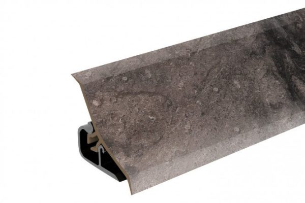 Плинтус Cezar Мрамор Бергамо тёмный 300х1,8х1,8 см