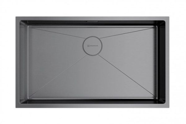 Мойка врезная OMOIKIRI Taki 74-U/IF-GM 4993498, вороненая сталь 74х44х20 см