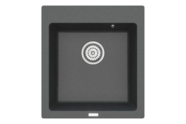Мойка кухонная врезная POINT Моко 47 PN3006GR, графит 46.5х51х21.5 см