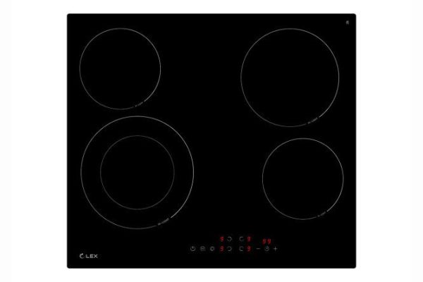 Электрическая панель LEX EVH 6041 BL, чёрный 59 см