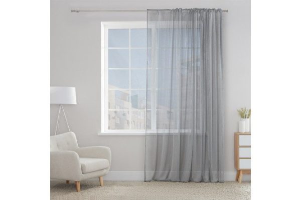 Тюль MICASA Kroseta 300х280 см, 1 шт., цвет серебряный