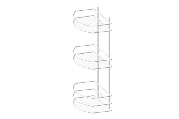 Полка прямая 3-ярусная П0002032 настенная 25x50x15 см