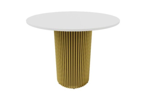 Стол Trubis Wood с трубчатым подстольем 90х75х90 см