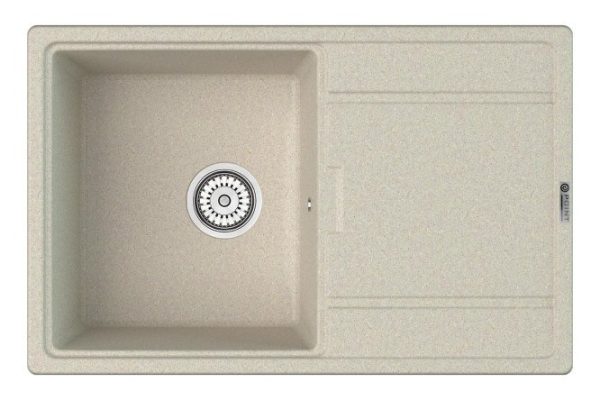 Мойка кухонная врезная POINT Лаура 78 PN3005BG, светло-бежевый 78х50х21.5 см