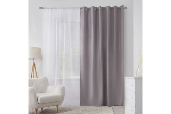 Штора ESTUDI BLANCO Rosa 180х280 см, 1 шт., цвет серый