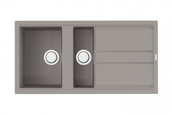 Мойка врезная с крылом OMOIKIRI Kitagawa 100-2-GR 4993804, серый 100х51х20 см