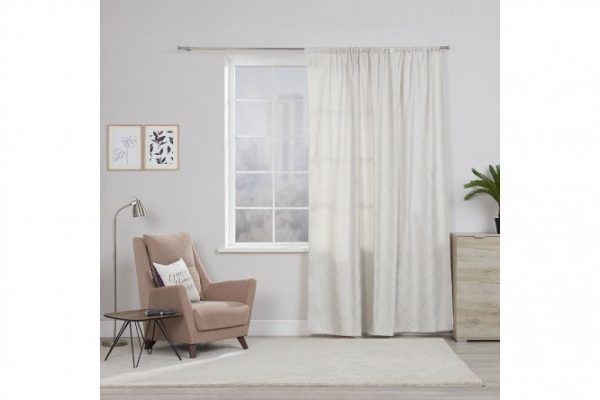 Штора на ленте ESTUDI BLANCO Jerome 200х260 см, 1 шт., цвет молочный