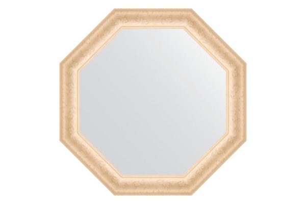 Зеркало настенное в багетной раме EVOFORM Octagon BY 3771, старый гипс 75.2х75.2 см