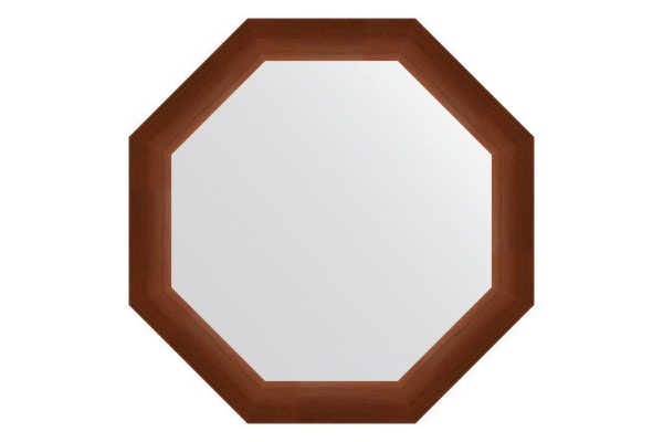 Зеркало настенное в багетной раме EVOFORM Octagon BY 3728, орех 62.4х62.4 см