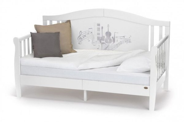 Кровать-диван детская Stanzione Verona Div Musica Bianco 80х160 см цвет белый