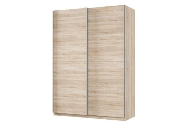 Шкаф-купе 2-дверный Практик 160х220х60 см, дуб сонома, профиль серебро