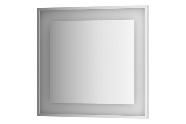 Зеркало настенное в багетной раме EVOFORM Ledside хром со встроенным LED-светильником, BY 2203 80х75 см