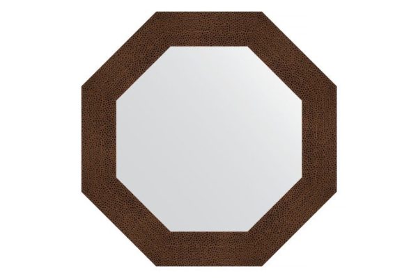 Зеркало настенное в багетной раме EVOFORM Octagon BY 3806, бронзовая лава 66.6х66.6 см