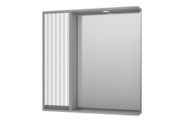 Зеркало-шкаф Balaton 80 BAL-04080-01-01Л с LED-подсветкой 77.5х80х14 см, Левый