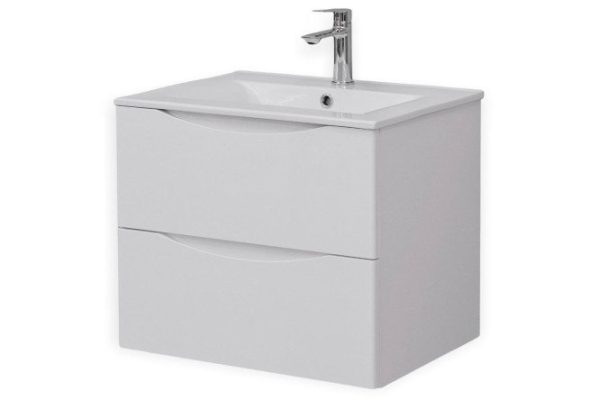 Тумба подвесная BOND Cube T01605 60 см, цвет каркаса белый матовый, фасада белый матовый