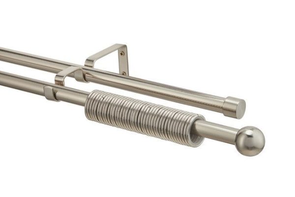 Карниз двухрядный MITTE Шар-3 раздвижной 120-210 см