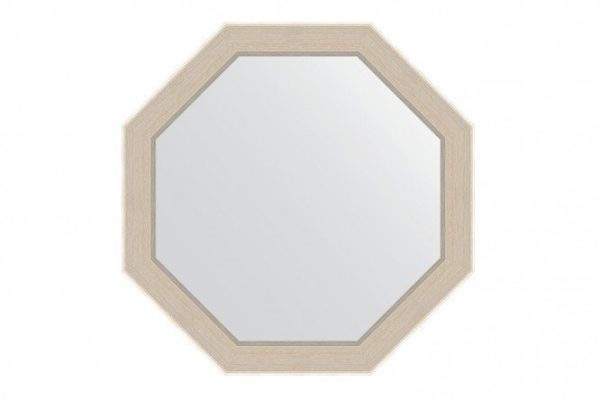 Зеркало настенное в багетной раме EVOFORM Octagon BY 7400, травленое серебро 54х54 см