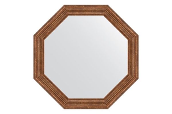 Зеркало настенное в багетной раме EVOFORM Octagon BY 3661, сухой тростник 49х49 см