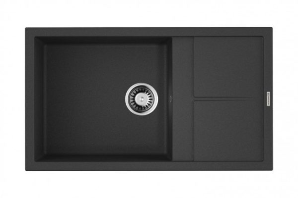 Мойка врезная с крылом OMOIKIRI Sumi 86-BL 4993646, чёрный 86х50х20 см