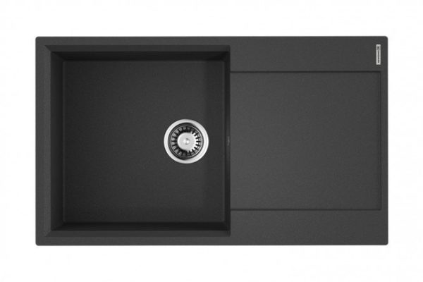 Мойка врезная с крылом OMOIKIRI Daisen 86-BL 4993700, чёрный 86х50х19 см