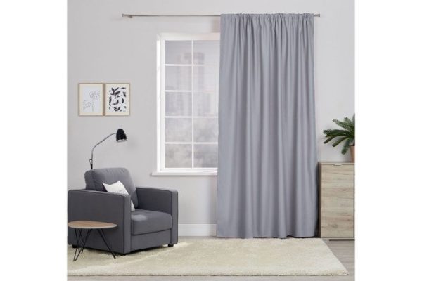 Штора MICASA Landry 200х280 см, 1 шт., цвет серый