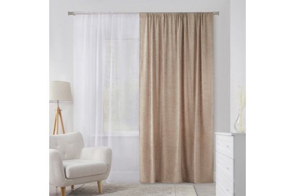 Штора на ленте ESTUDI BLANCO Anabella 180х280 см, 1 шт., цвет бежевый